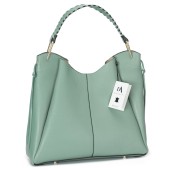 Geanta dama din piele naturala DiAmanti Abrianna Verde Salvie D1532